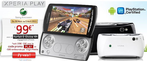 Sony Ericsson Xperia Play chez Virgin Mobile à partir de 99 euros