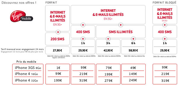 Virgin Mobile lancera l'iPhone 4 le 17 décembre à partir de 149 euros