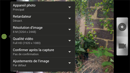 Test HTC One S : menu photos