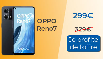 L'Oppo Reno7 est au meilleur prix chez Cdiscount
