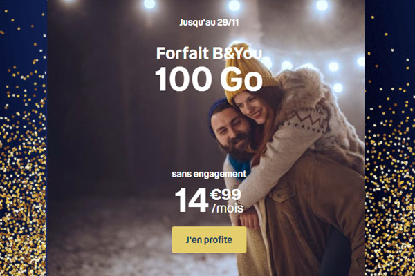 Nouvelle Promo B&You : 100 Go à 14.99€