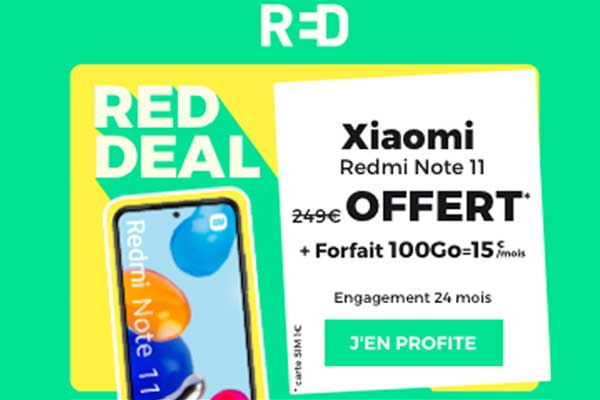 Nouveau RED DEAL avec le Xiaomi Redmi Note 11 offert