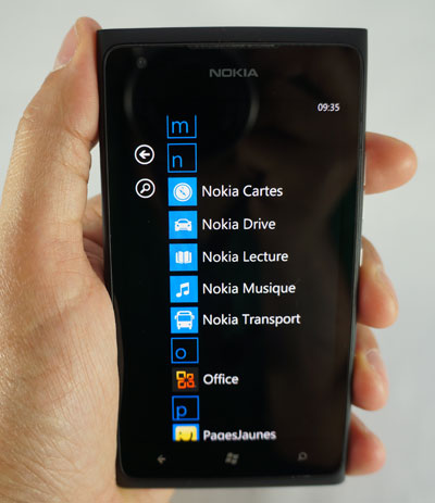 Test Nokia Lumia 900 : les applications Nokia