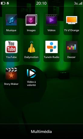 BlackBerry Z10 : bureaux d'accueil