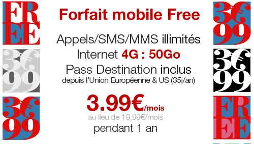 Free Mobile brade son forfait 50 Go à 3,99 euros par mois