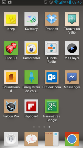 Huawei Ascend P2 : apps