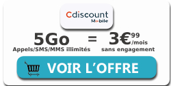 forfait 5Go Cdiscount