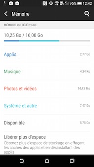 HTC Desire 626 interface