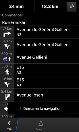 BlackBerry Z10 : Navigation GPS