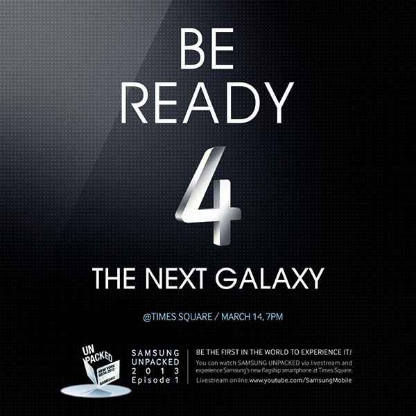 Samsung Galaxy S4 : le constructeur voit les choses en (très) grand pour l'annonce officielle