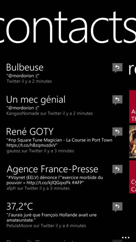 Nokia Lumia 1520 : contacts