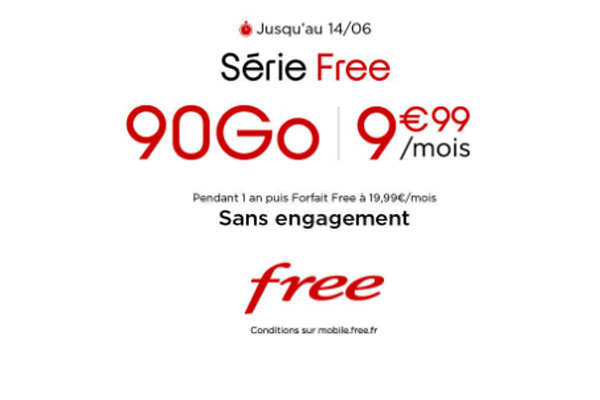 Free Mobile : une nouvelle série limitée 90Go à 9.99€ par mois 