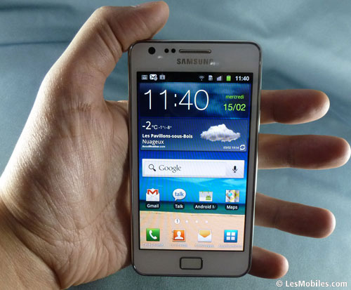 Samsung Galaxy Note blanc Samsung Galaxy S2 blanc comparatif photos