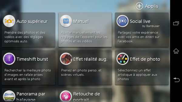 Sony Xperia M2 : appareil photo