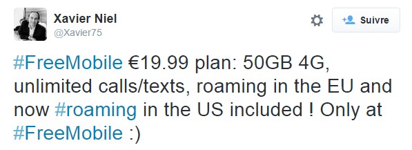 Free Mobile ajoute le roaming depuis les États-Unis