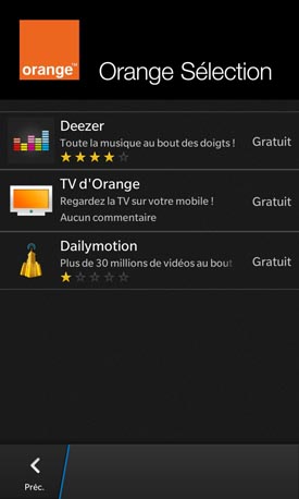 BlackBerry Z10 : applications