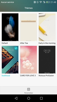 Huawei P8 Lite : Thèmes