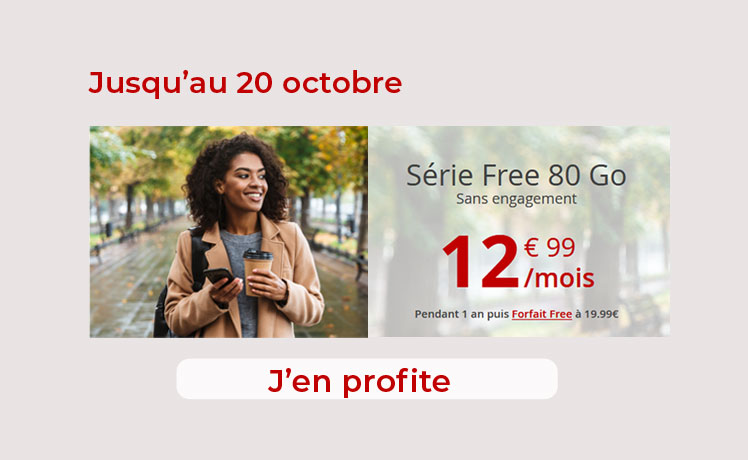 Nouvelle promo Free : 80 Go à 12.99€