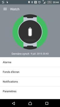 Application OneTouch Move : configuration