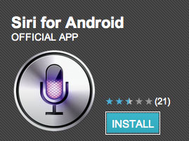 Google supprime Siri for Android du Market