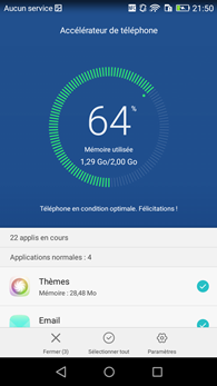 Huawei P8 Lite : Gestionnaire téléphone