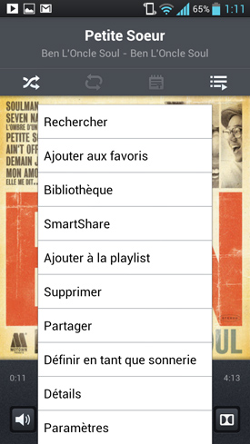 Test LG Optimus 4X HD : capture d?écran du système d'exploitation