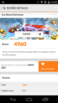 Acer Liquid Jade Z : 3DMark