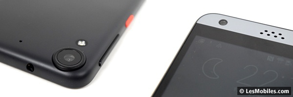 HTC Desire 530 : appareil photo, prise jack et webcam