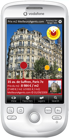 Une application de « réalité augmentée » immobilière sur Android
