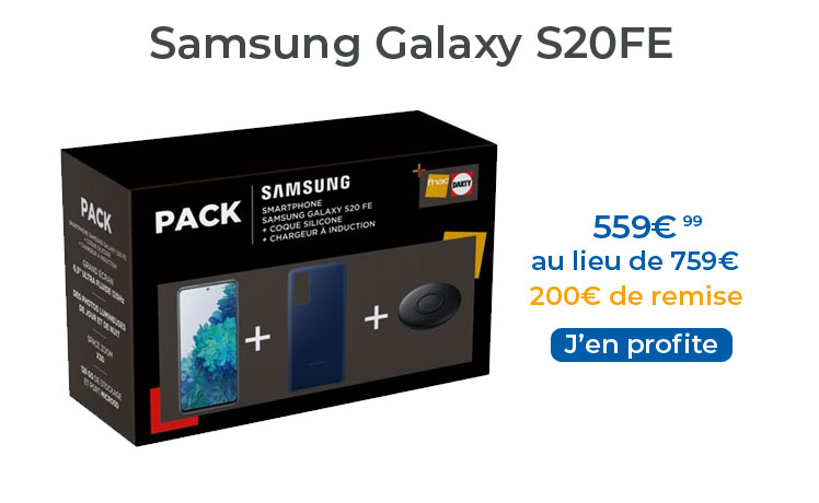 Noël Fnac : remise exceptionnelle sur le pack Samsung Galxay S20FE