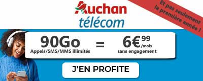 promo auchan telecom 90go