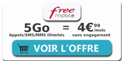 Forfait Free Mobile 2h avec option booster