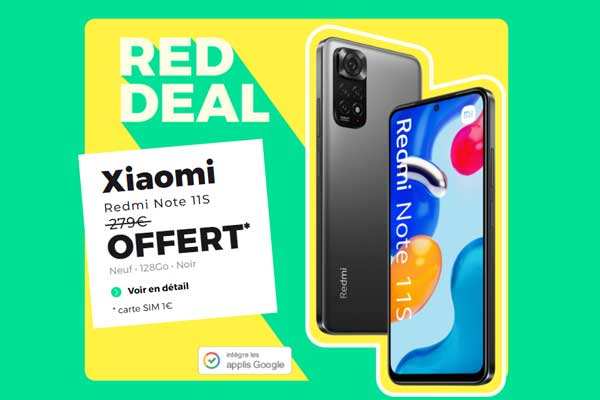 Profitez du nouveau RED DEAL avec le Xiaomi Redmi Note 11S offert !