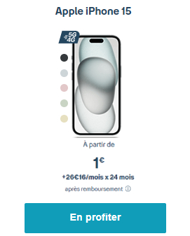 promo iPhone 15 Bouygues Telecom