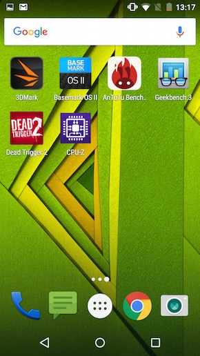 Motorola Moto X Play interface