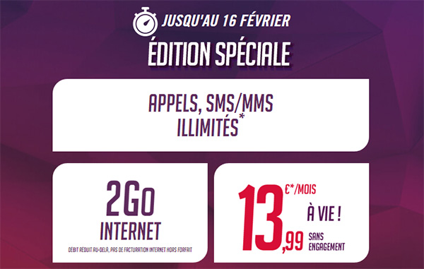 Virgin Mobile : forfait avec appels illimités et 2 Go à 13,99 euros (édition spéciale)