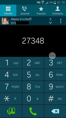 Samsung Galaxy S5 : téléphonie