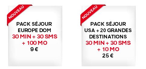 SFR Red propose des Packs Séjours pour communiquer pendant vos vacances