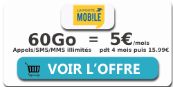 promo forfait mobile 60Go 5G