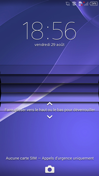 Sony Xperia T3 : écran de déverrouillage