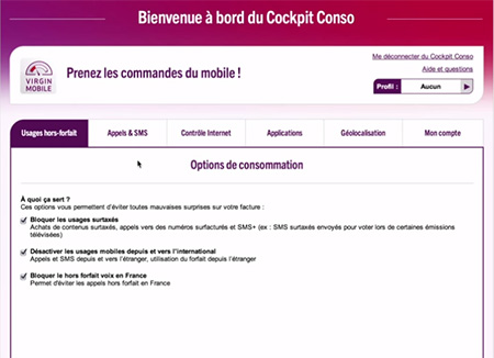 Virgin Mobile remplace ses forfaits bloqués par l'option Cockpit Conso