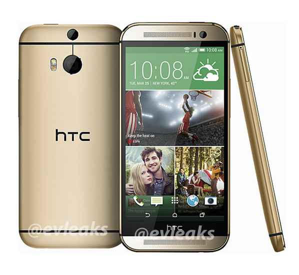HTC All New One : un premier visuel presse le dévoile dans son coloris Gold