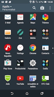 HTC One A9 interface