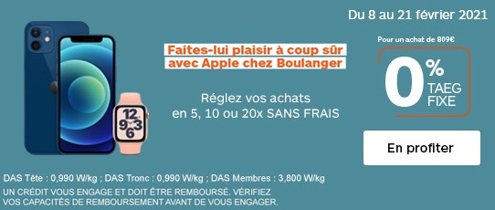 iPhone 12 en 20 fois sans frais chez Boulanger