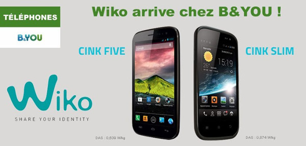 Les smartphones Wiko débarquent chez B&YOU