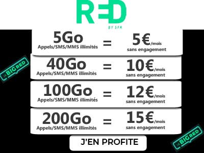 Forfaits BIG RED : dernier jour de promotions chez RED by SFR 