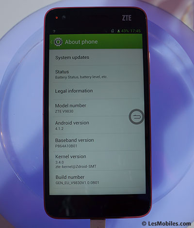 Prise en main ZTE Grand S