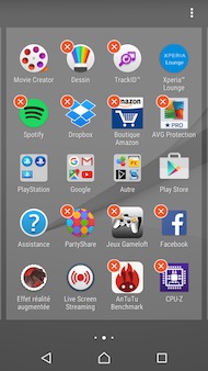 Sony Xperia Z5 Compact interface
