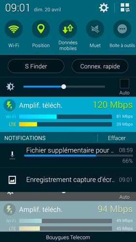 Samsung Galaxy S5 : navigateur Web