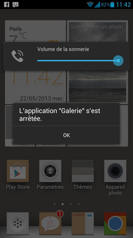 Huawei Ascend P2 : bug Galerie